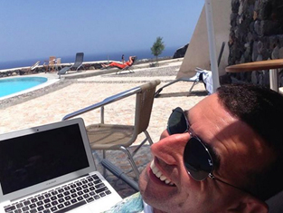 Steven Essa in Santorini